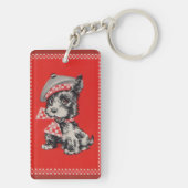 Scottie dog uit 1950 in rood sleutelhanger (achterkant)
