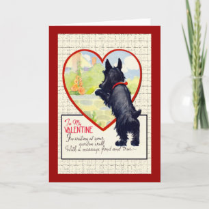 Scottie dog Valentijn Scottish Terrier Feestdagen Kaart