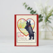Scottie dog Valentijn Scottish Terrier Feestdagenkaart (Staand voorkant)