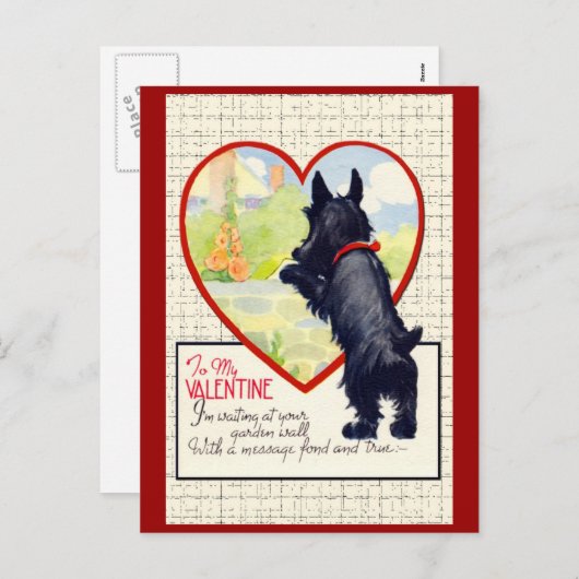 Scottie dog Valentijn Scottish Terrier Feestdagenkaart (Voorkant / Achterkant)
