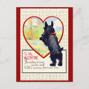 Scottie dog Valentijn Scottish Terrier Feestdagenkaart