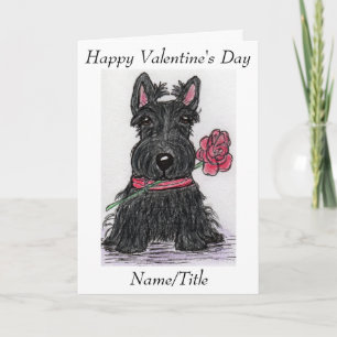 Scottie Dog Valentijnsdag Kaart vrouw vriendin