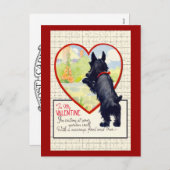 Scottie dog Valentine Scottish Terrier Feestdagenkaart (Voorkant / Achterkant)