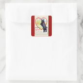 Scottie dog Valentine Scottish Terrier Vierkante Sticker (Tas)