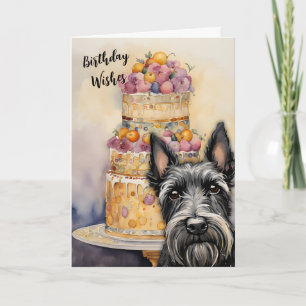 Scottie Dog Verjaardag wenst Kaart