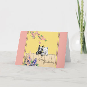 Scottie Dog Verjaardagskaart voor een dame of jong Kaart