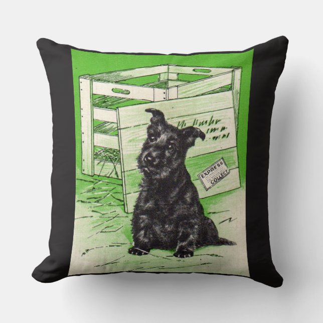 Scottie dog via speciale levering kussen (Voorkant)