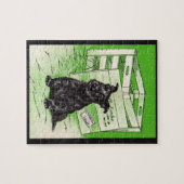 Scottie dog via speciale levering legpuzzel (Horizontaal)