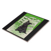 Scottie dog via speciale levering tegeltje (Zijkant)