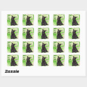 Scottie dog via speciale levering vierkante sticker (Vel)