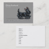 Scottie Dog Walking Pet Visitekaartjes (Voorkant / Achterkant)