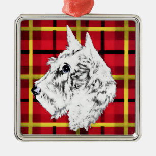 Scottie Dog, White Scottish Terrier Ornament