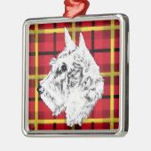 Scottie Dog, White Scottish Terrier Ornament (Links)