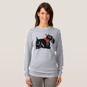 Scottie Dog Women's Long Sleeve T-Shirt (Voorkant volledig)