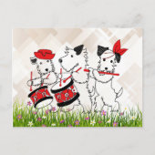 Scottie Dogs Band, schattig en knuffel Briefkaart (Voorkant)