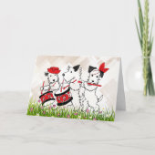Scottie Dogs Band, schattig en knuffel Kaart (Voorkant)