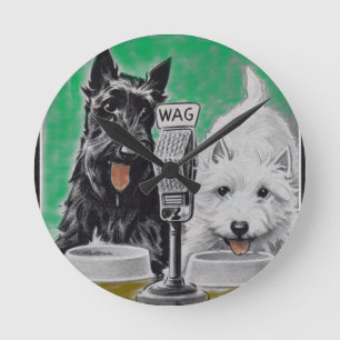 Scottie dogs Blackie en Whitie op de radio Ronde Klok