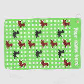 Scottie Dogs Golfhanddoek (Horizontaal)
