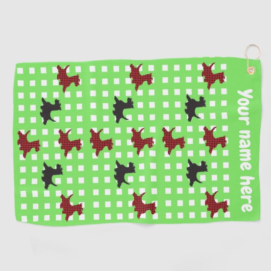 Scottie Dogs Golfhanddoek (Horizontaal)