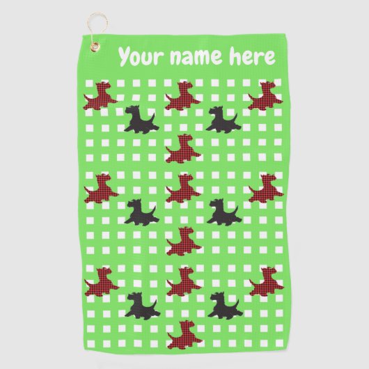 Scottie Dogs Golfhanddoek (Voorkant)