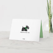 Scottie Dogs met Bows Green Thank You Card Bedankkaart (Achterkant)