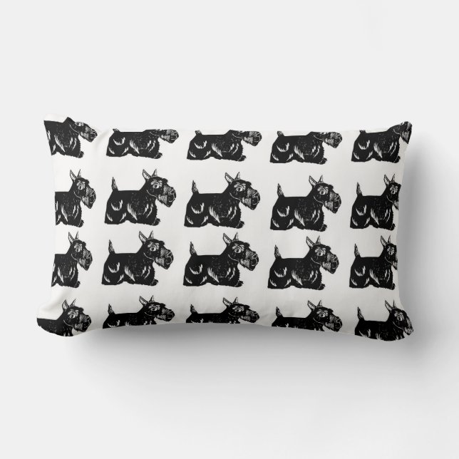 Scottie Dogs Pattern Lumbar Pillow Kussen (Voorkant)