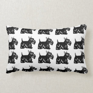 Scottie Dogs Pattern Lumbar Pillow Kussen