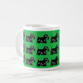Scottie Dogs Pattern met Green Drinkware Koffiemok (Voorkant links)