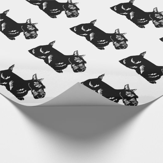 Scottie Dogs Pattern Wrapping Paper Cadeaupapier (Hoek)