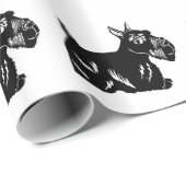 Scottie Dogs Pattern Wrapping Paper Cadeaupapier (Rol Hoek)
