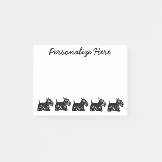 Scottie Dogs Personalized Post-it® notes 4 x 3 (Voorkant)