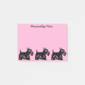 Scottie Dogs Pink Custom Post-it® notes 4 x 3 (Voorkant)