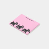 Scottie Dogs Pink Custom Post-it® notes 4 x 3 (Schuin)