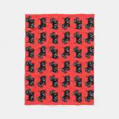 Scottie Dogs Red en Black Pattern Fleece Blanket Deken (Voorkant)