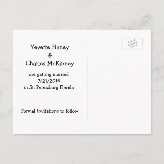 Scottie Dogs Wedding Save the Date Briefkaart (Achterkant)