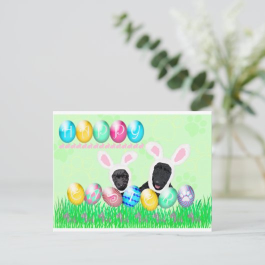 Scottie Easter Feestdagenkaart (Staand voorkant)