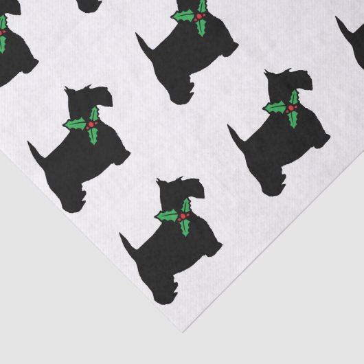 Scottie en Holly Tissuepapier (Detail)
