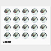 Scottie en Sneeuwman Vierkante Sticker (Vel)