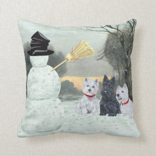 Scottie en Westies - Terrier Winter Kussen