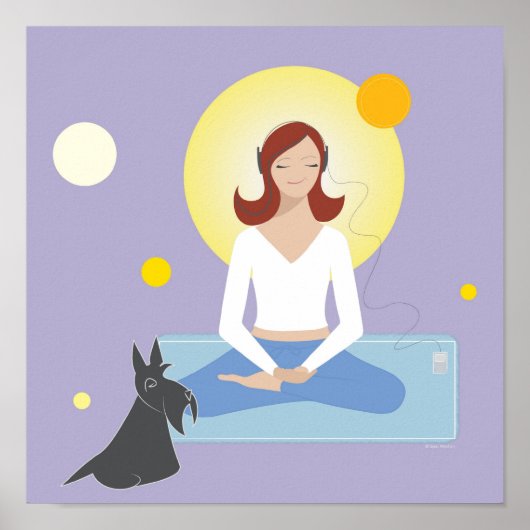 Scottie Gal Meditating - Poster (Voorkant)