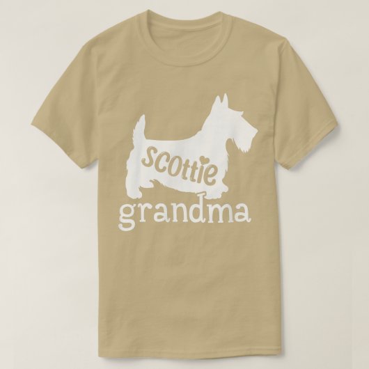 Scottie Grandma Gifts Cute Scottish Terrier Dog Lo T-shirt (Design voorkant)
