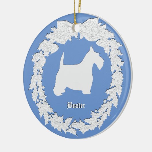 Scottie Herembrance Personaliseren Keramisch Ornament (Links)