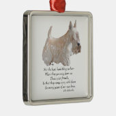 Scottie-herinneringsornament Metalen Ornament (Rechts)
