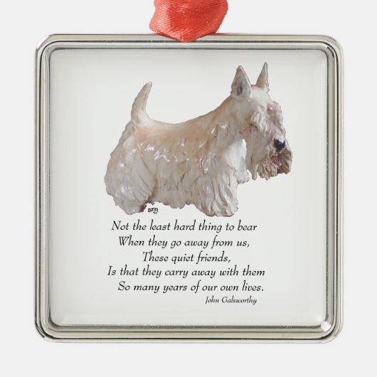 Scottie-herinneringsornament Metalen Ornament (Voorkant)
