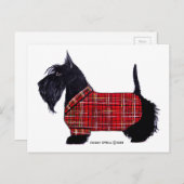 Scottie Holiday Jacket Feestdagenkaart (Voorkant / Achterkant)