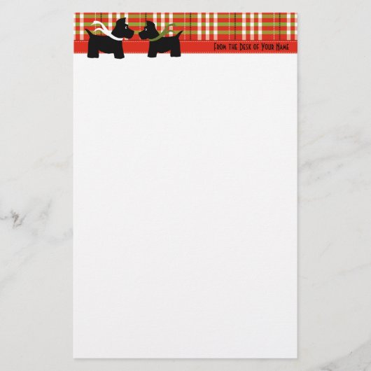 Scottie Holiday Play Writing Paper Briefpapier (Voorkant)