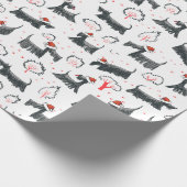 Scottie Holiday Scottish Terrier Dog Kerstmis Cadeaupapier (Hoek)