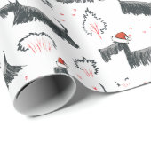 Scottie Holiday Scottish Terrier Dog Kerstmis Cadeaupapier (Rol Hoek)