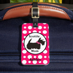 Scottie hond Bagage label, Scottie moeder bagage  Bagagelabel