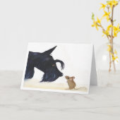 Scottie hond en muis kaart (Gele Bloem)